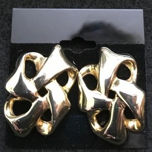 Shiny Golden Bows/Knots Vintage Post Earrings - BUNDLE of 3 Pairs!